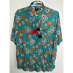 Foco Miami Dolphins NFL Men's Hawaiian Shirt Colorful Tropical‎ 2XL NWT